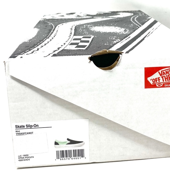 VANS Skate Slip On Sneakers For Women Mint Black Suede Canvas Casual VN0A5FCAM2T - Picture 10 of 11